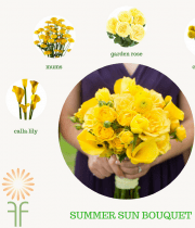 Yellow Summer Bouquet Flower Packages